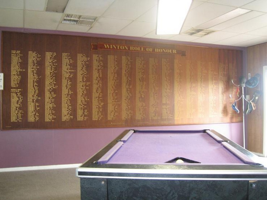 Winton and Districr Roll of Honour Board