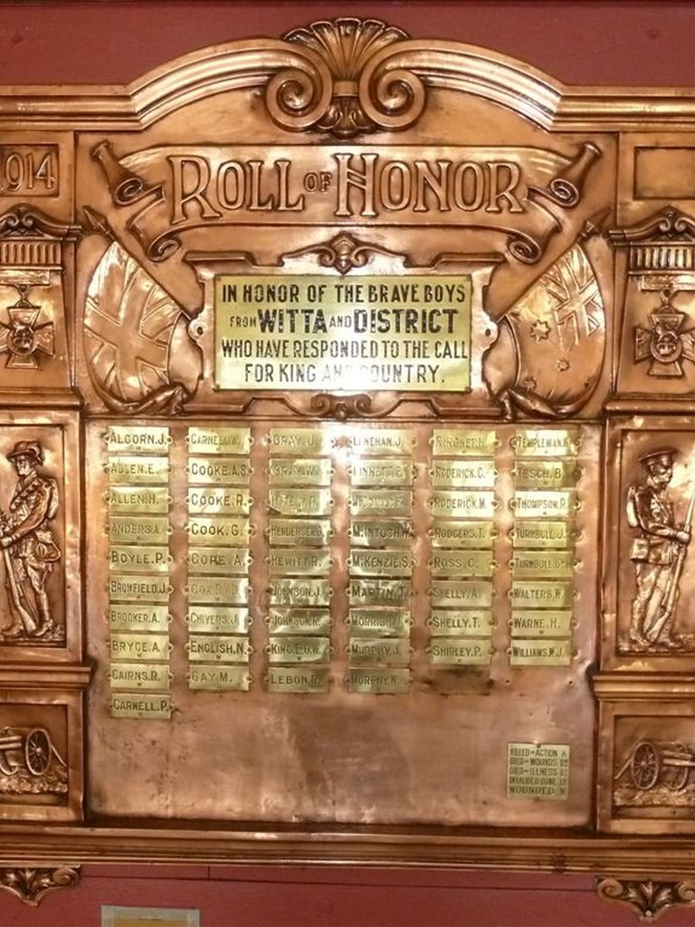 Witta and District Roll of Honour (2011)