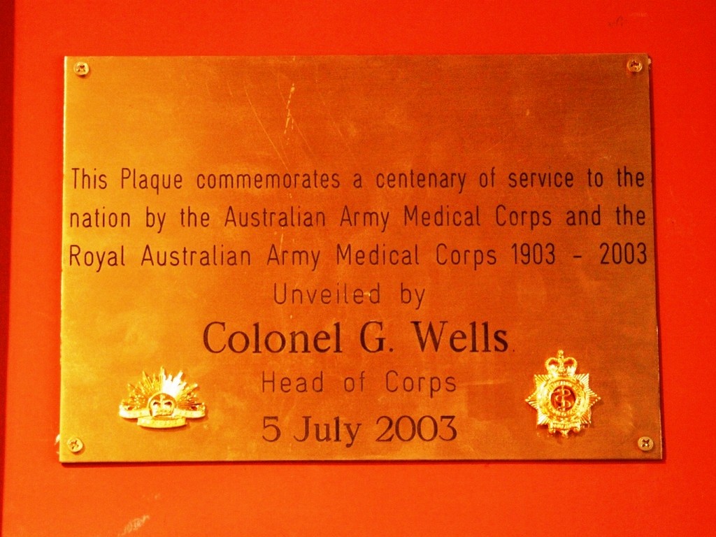 (Royal) Australian Army Medical Corps Plaque