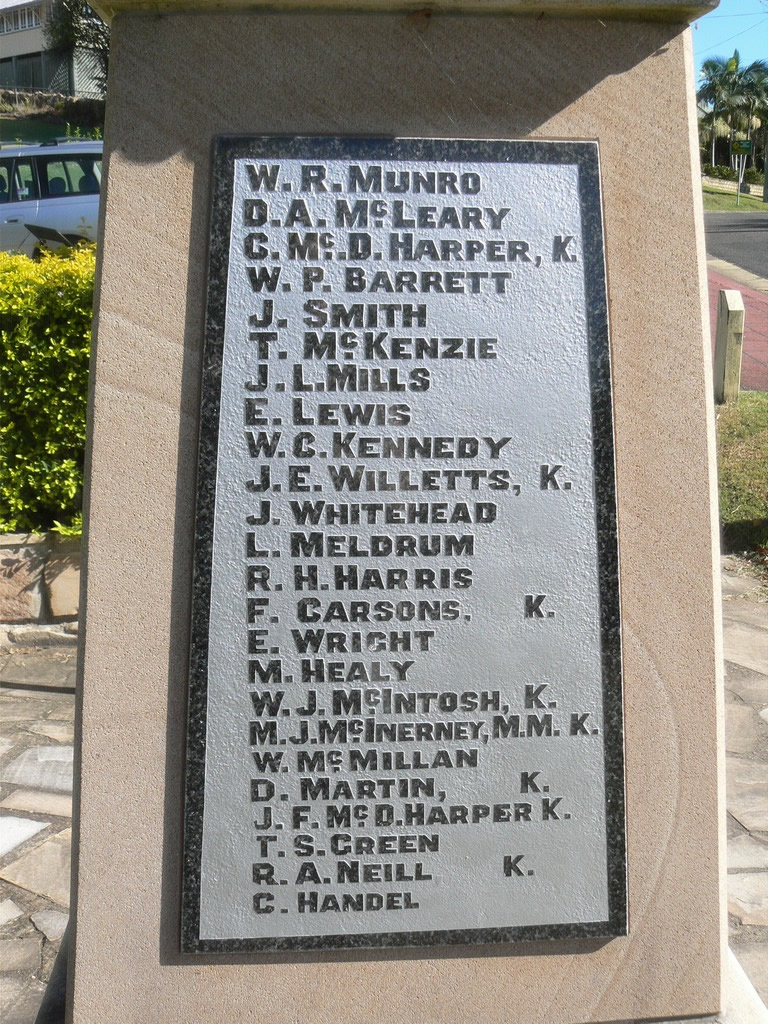 Names on memorial