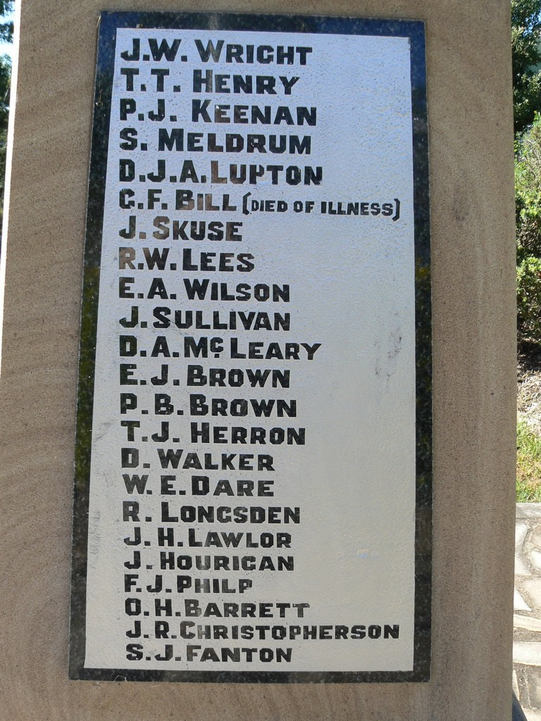 Names on plaque