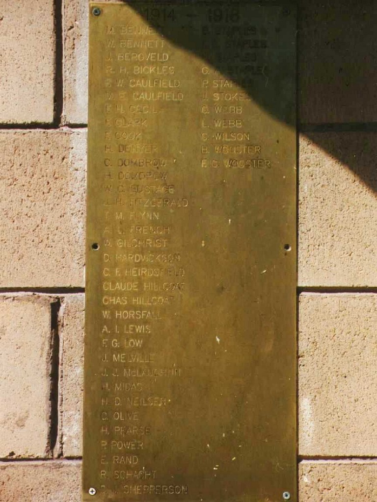 Woolooga and District War Memorial - Roll of Honour (WWI)
