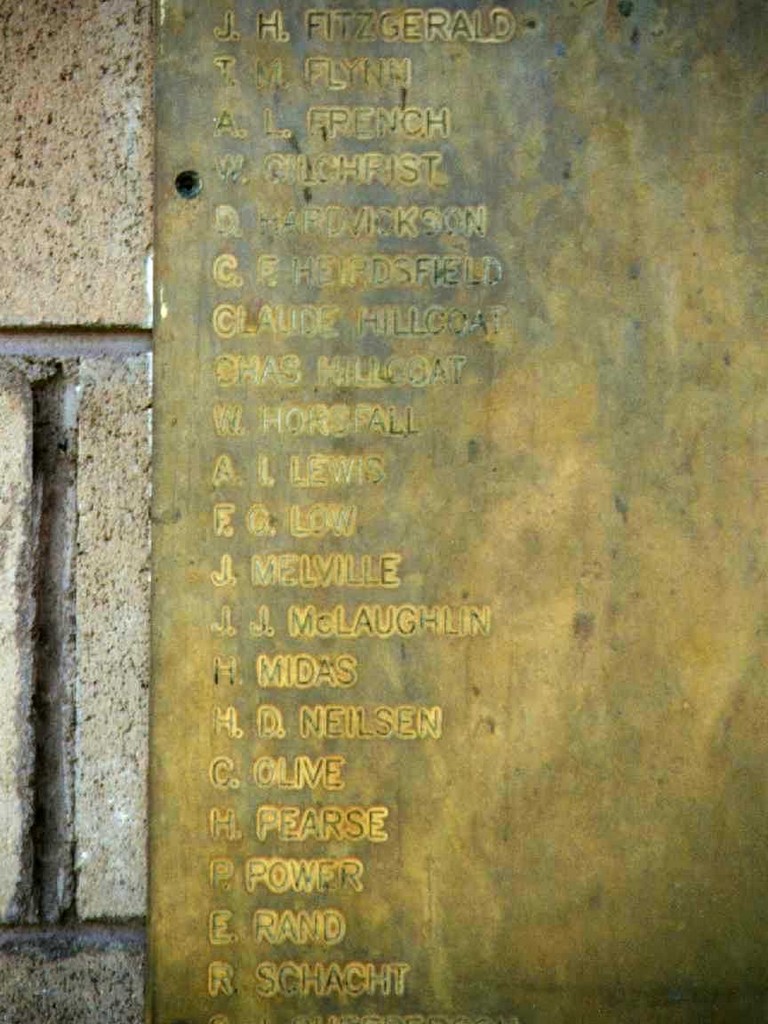 Woolooga and District War Memorial - Roll of Honour (WWI) - Close up2