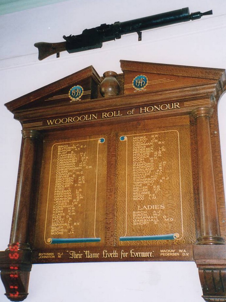Photo of Wooroolin WWII Honour Board