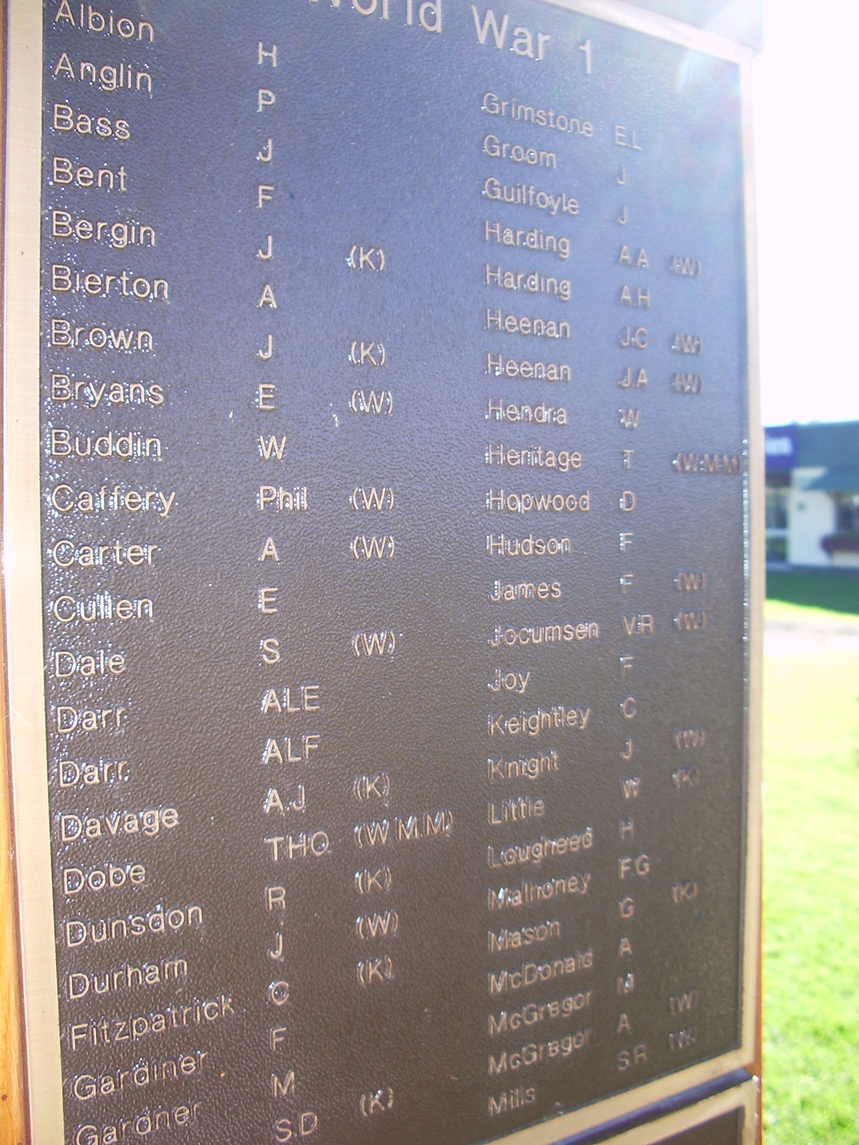 Plaque, south side of Obelisk, in 2010