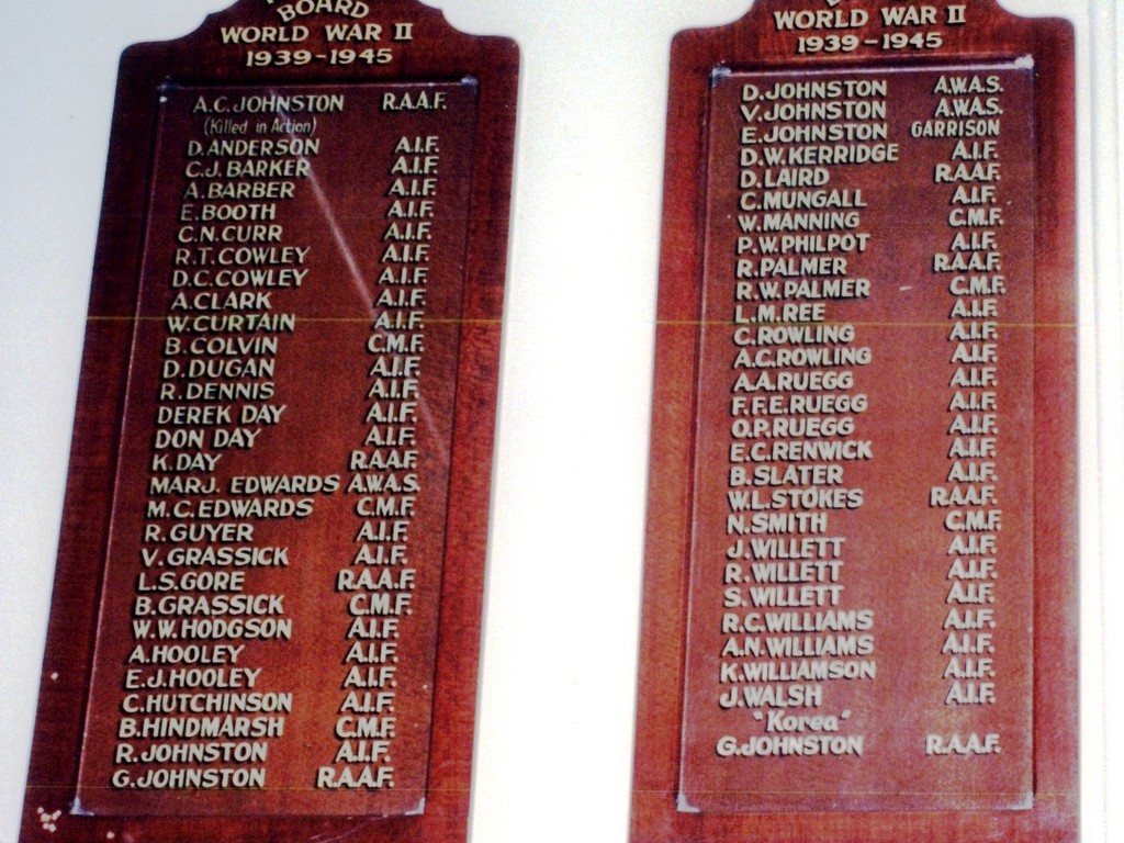 Photo of Ballandean World War II Honour Boards