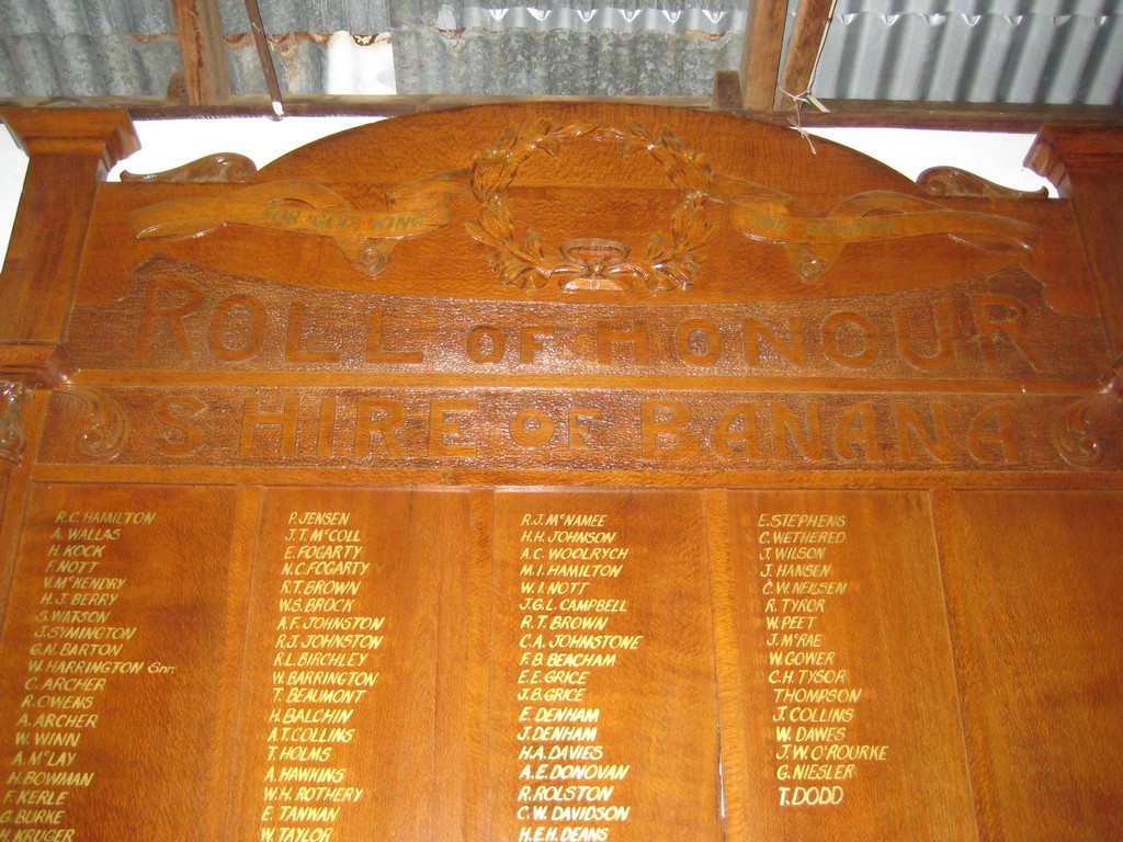 Banana Shire Honour Board