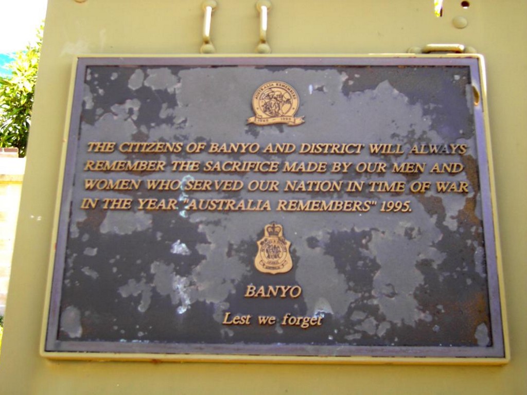 Banyo War Memorial - 'Australia Remembers' plaque