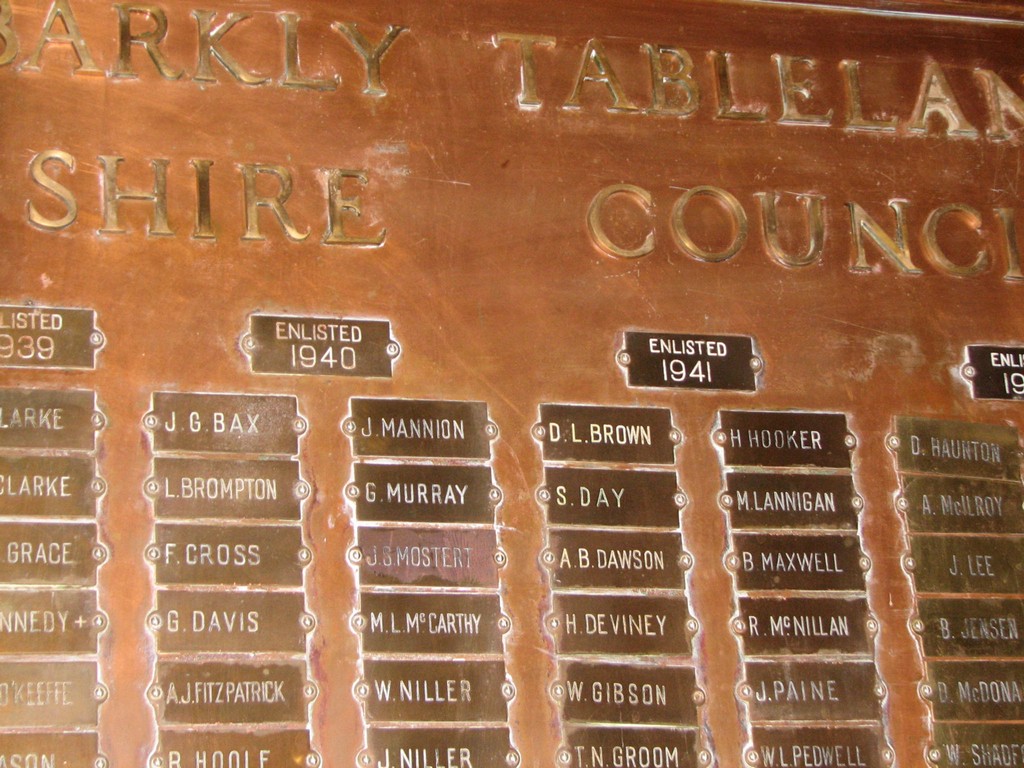 Barkly Tablelands Shire Council Roll of Honour