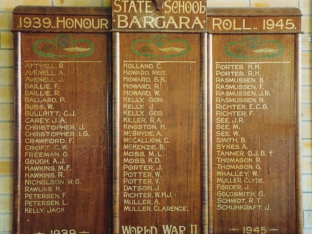 Bagara State School WWII Honour Roll