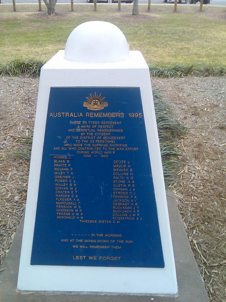 Palm Gardens Memorial Plaque