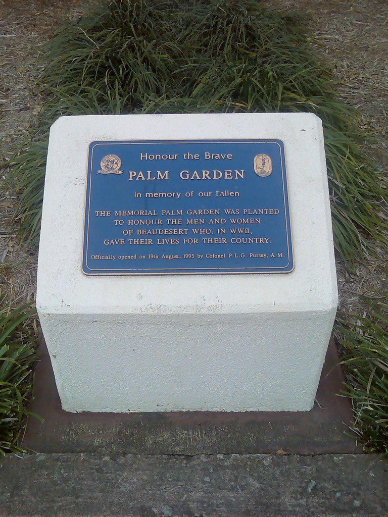 Palm Gardens Memorial Plaque