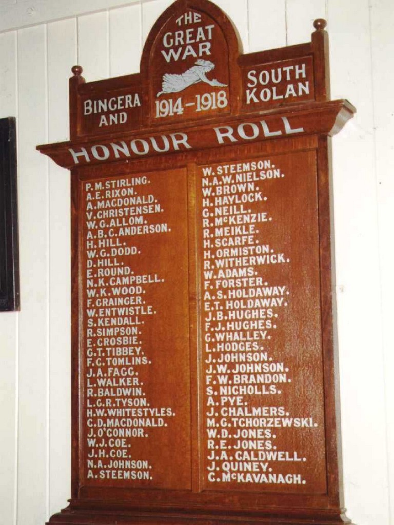 Bingera and South Kolan Honour Board 1