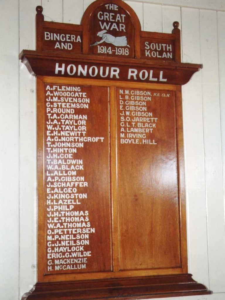 Bingera and South Kolan Honour Board 2