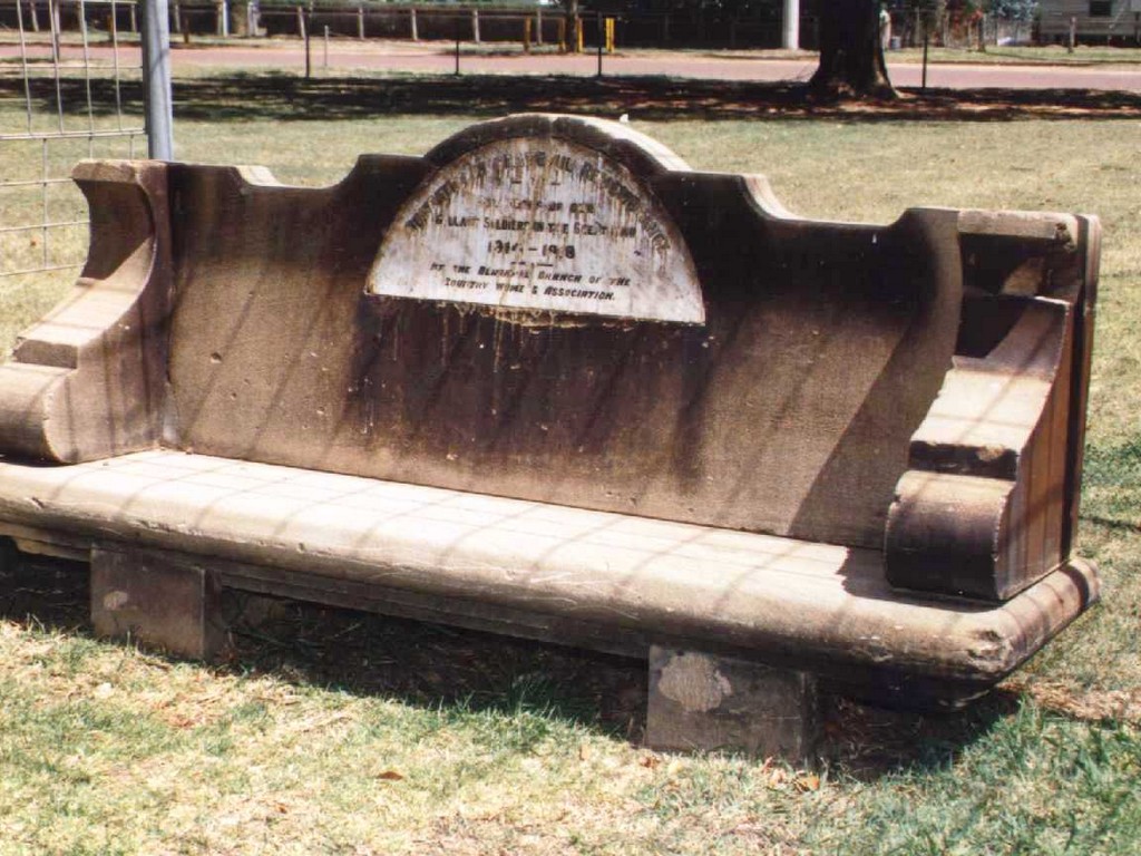 Blackall C.W.A. Memorial Seat
