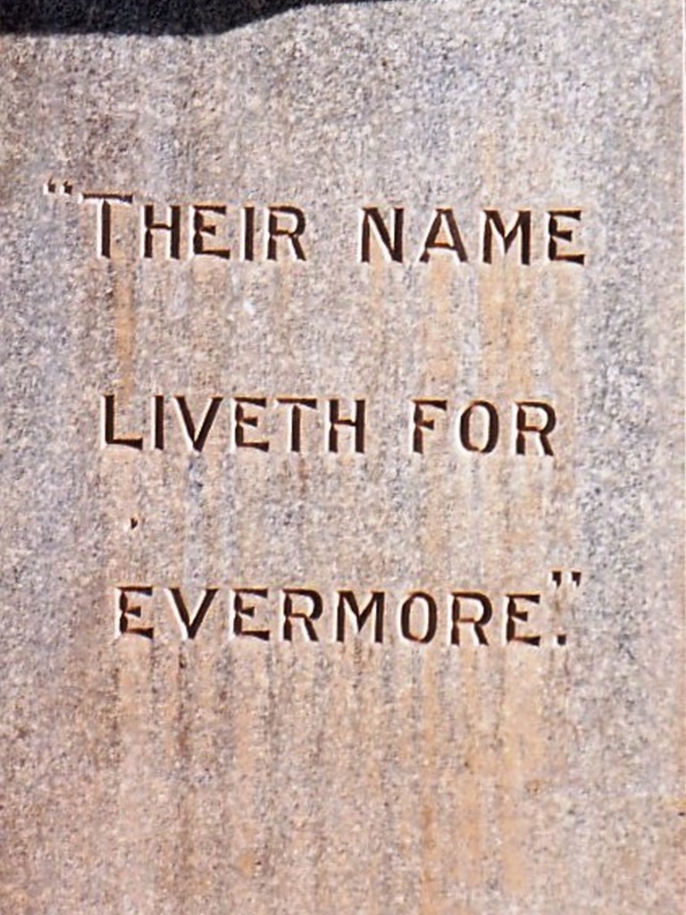 Blackall War Memorial Front Inscription