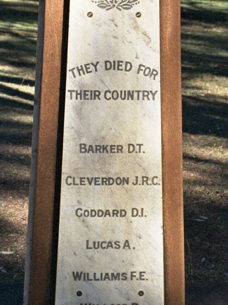 Bollon War Memorial - Side Panel