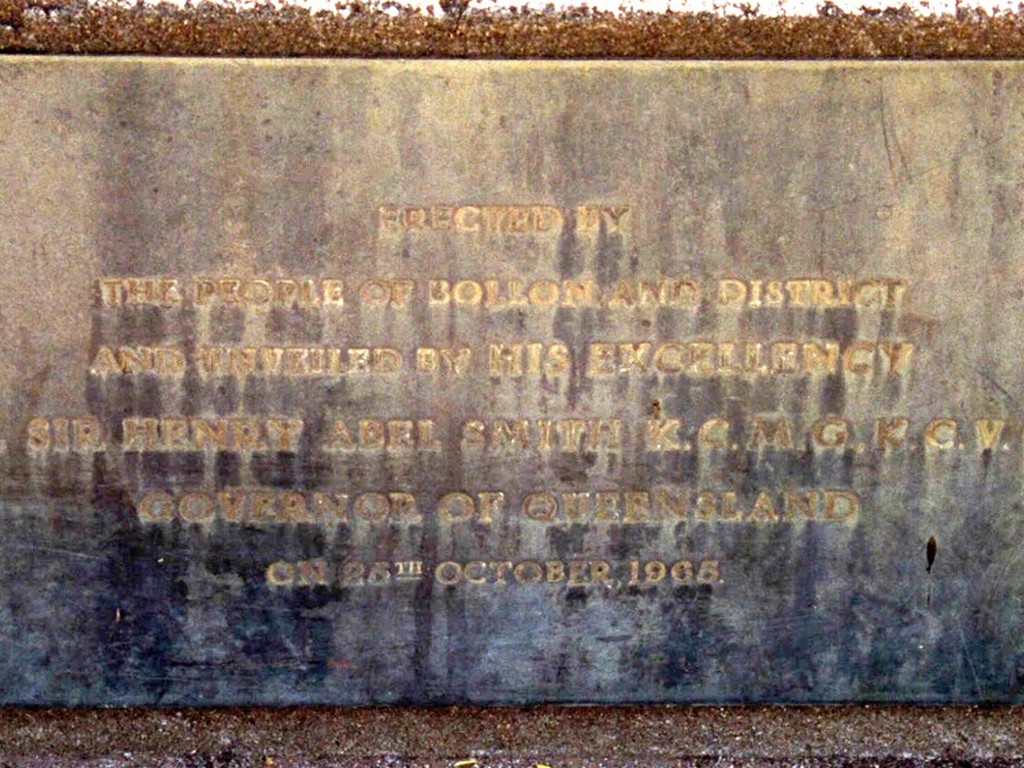 Bollon War Memorial - Bottom Front Panel