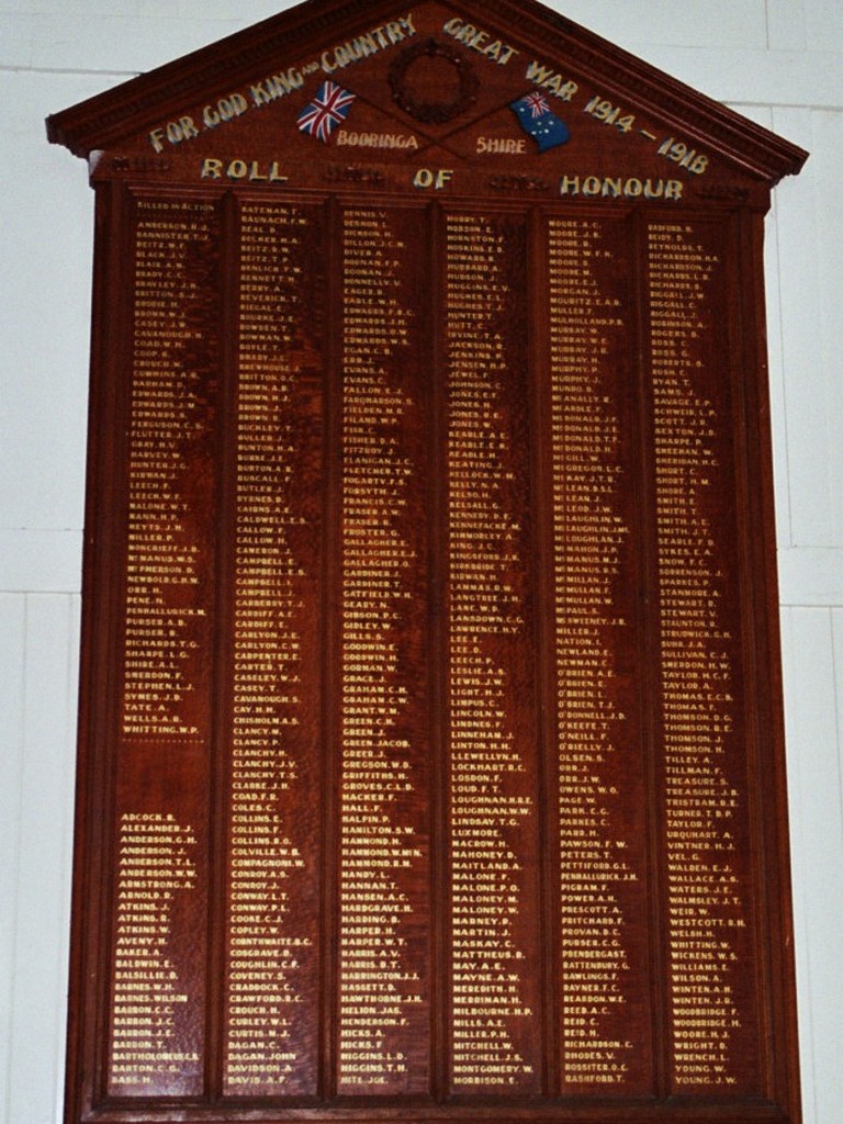 Morven 1914–1918 Honour Board