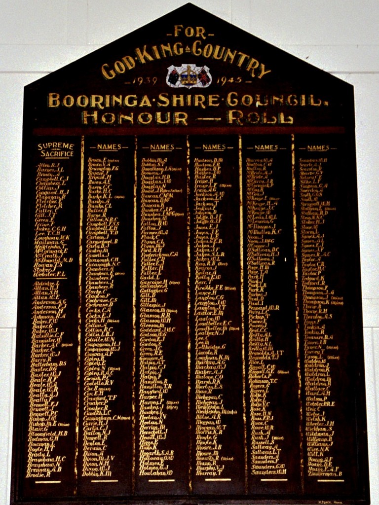 Morven 1939–1945 Honour Board