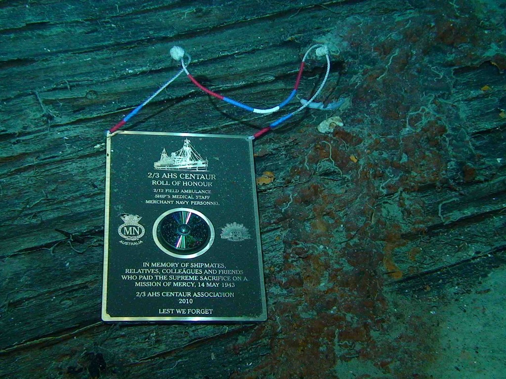 2/3 AHS Centaur (Final Resting Place) Memorial - fore deck of the Centaur