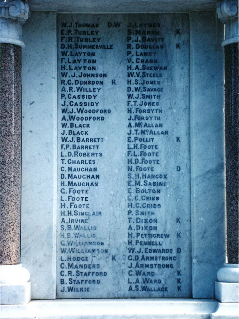 Booval/Silkstone/Newtown War Memorial Panel