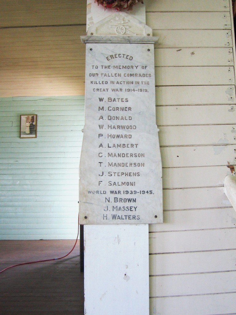 Booyal Memorial Hall Honour Boards