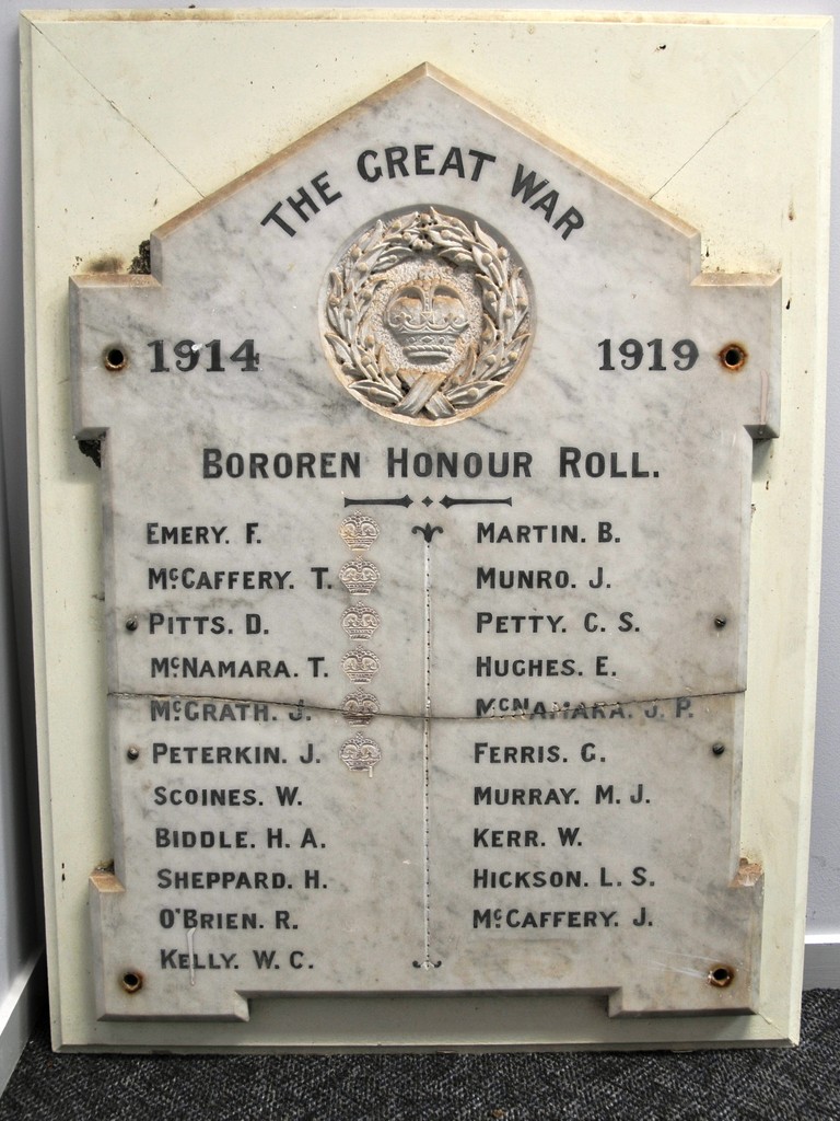 Bororen Honour Roll
