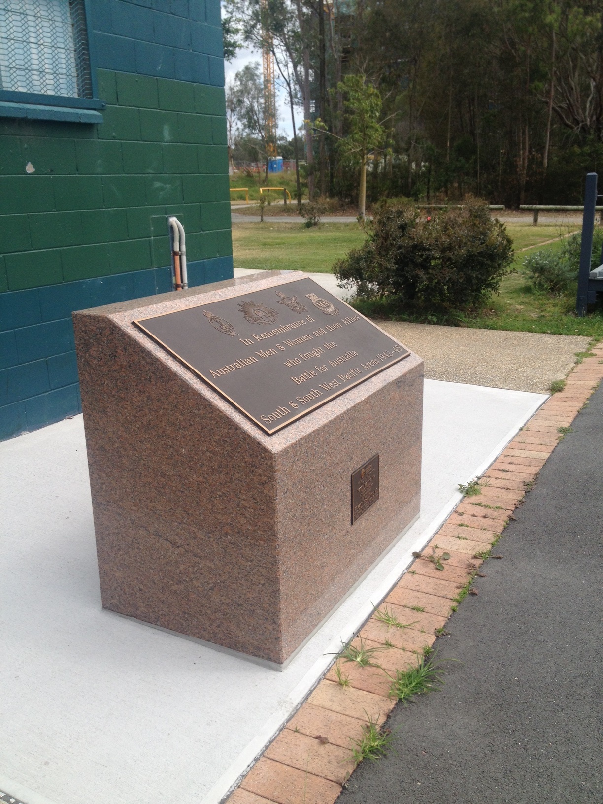 Brisbane Battle for Australia Memorial, from south
