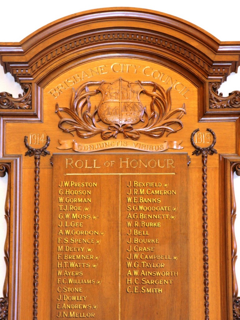 Brisbane City Council WWI Honour Board