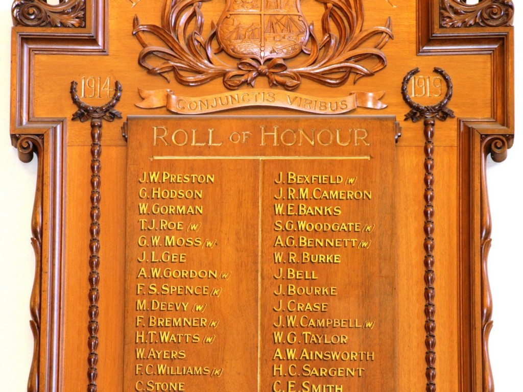 Brisbane City Council WWI Honour Board