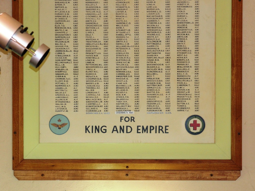 Brisbane City Council WWII Honour Board 1