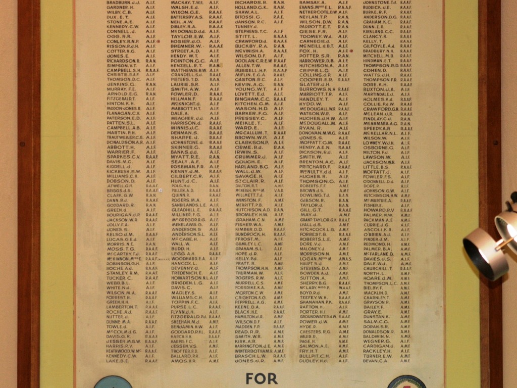 Brisbane City Council WWII Honour Board 2