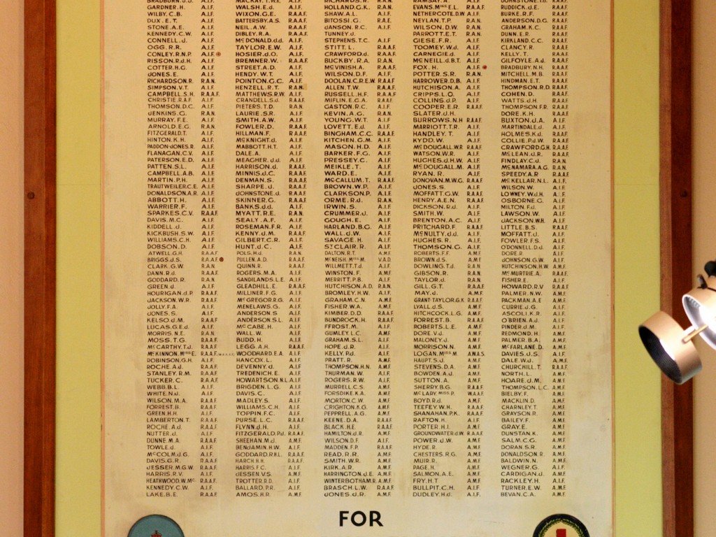 Brisbane City Council WWII Honour Board 2