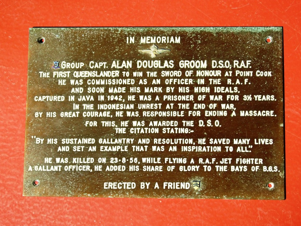 Brisbane Grammar School Douglas Groom Plaque