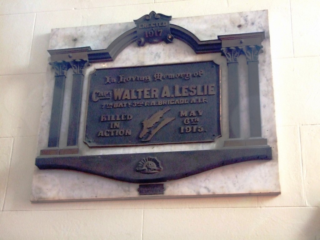 Brisbane Grammar School Great Hall Memorial Plaques