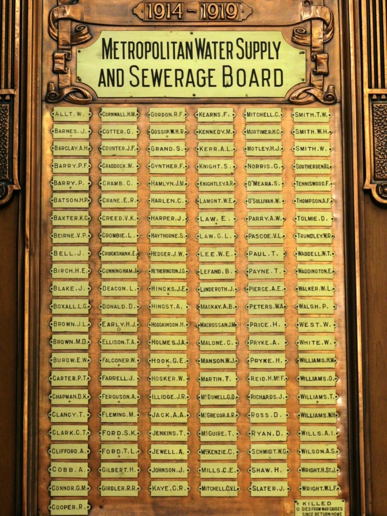 Brisbane Metropolitan Water and Sewerage Honour Board