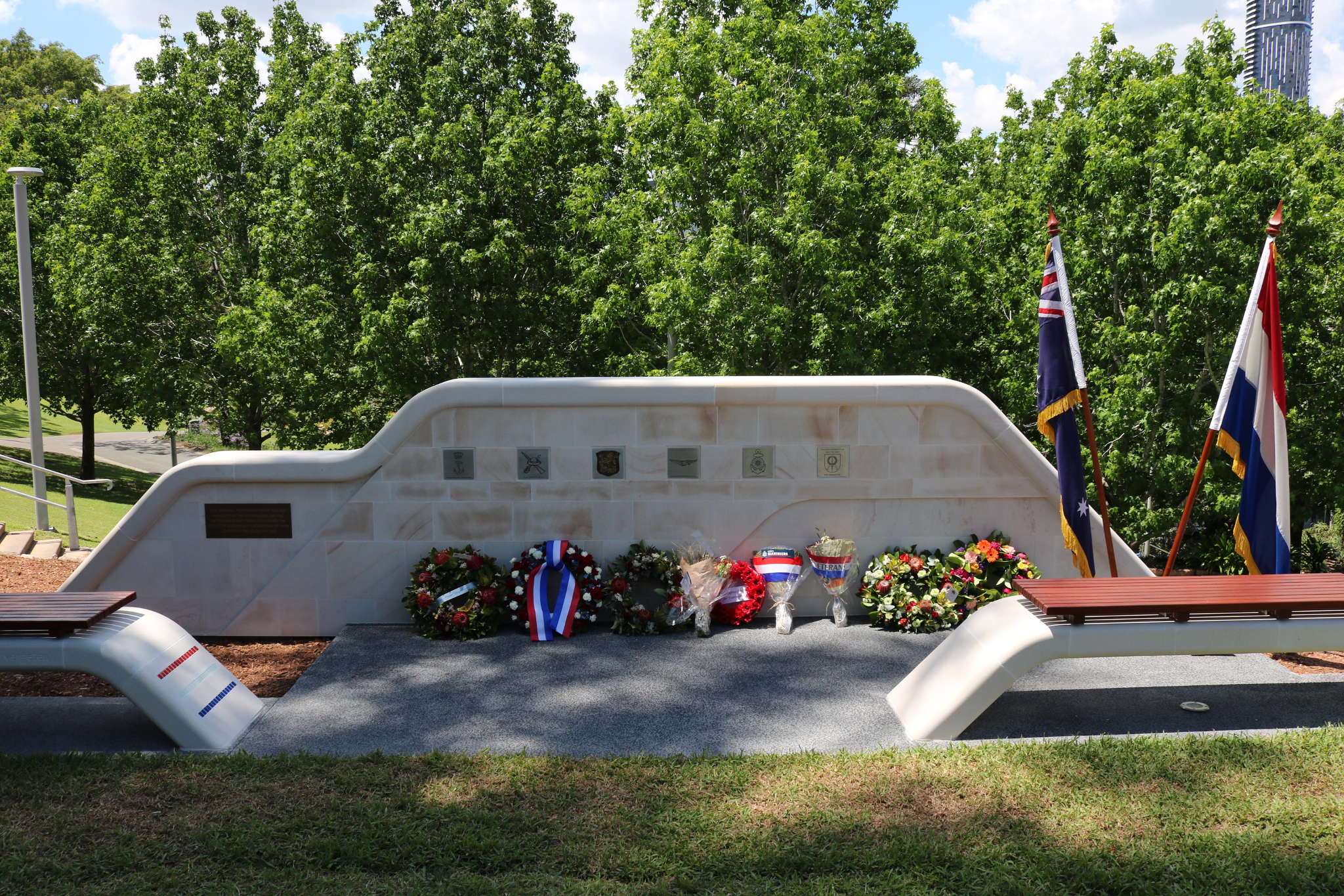 Context of memorial, new site in Roma Street Parklands