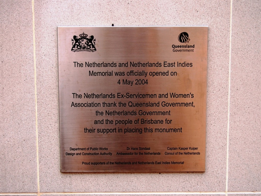Brisbane Netherlands and Netherlands East Indies Memorial (previous location)
