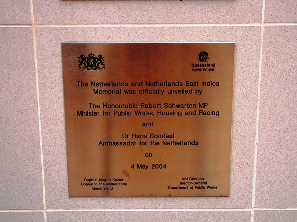 Brisbane Netherlands and Netherlands East Indies Memorial (previous location)