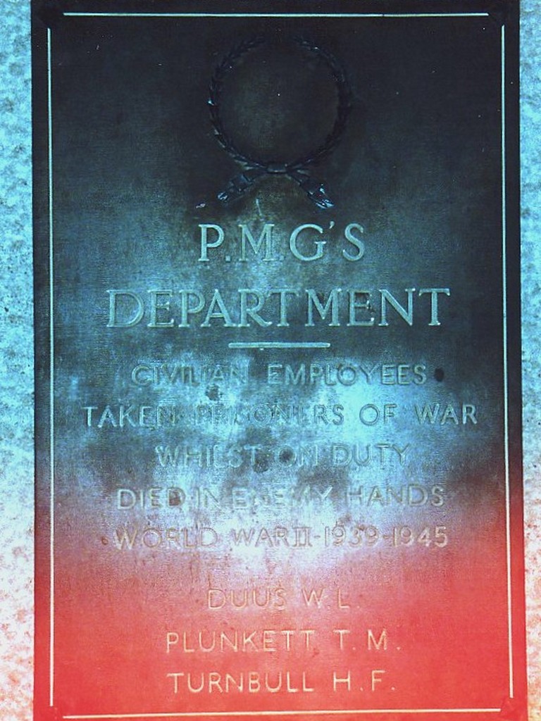 Postmaster-Generals Department POW Plaque