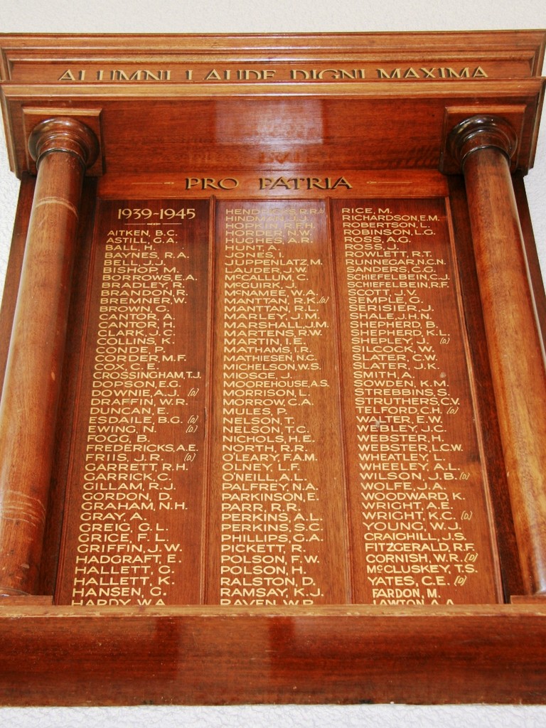 Brisbane State High School 1939–1945 Honour Board