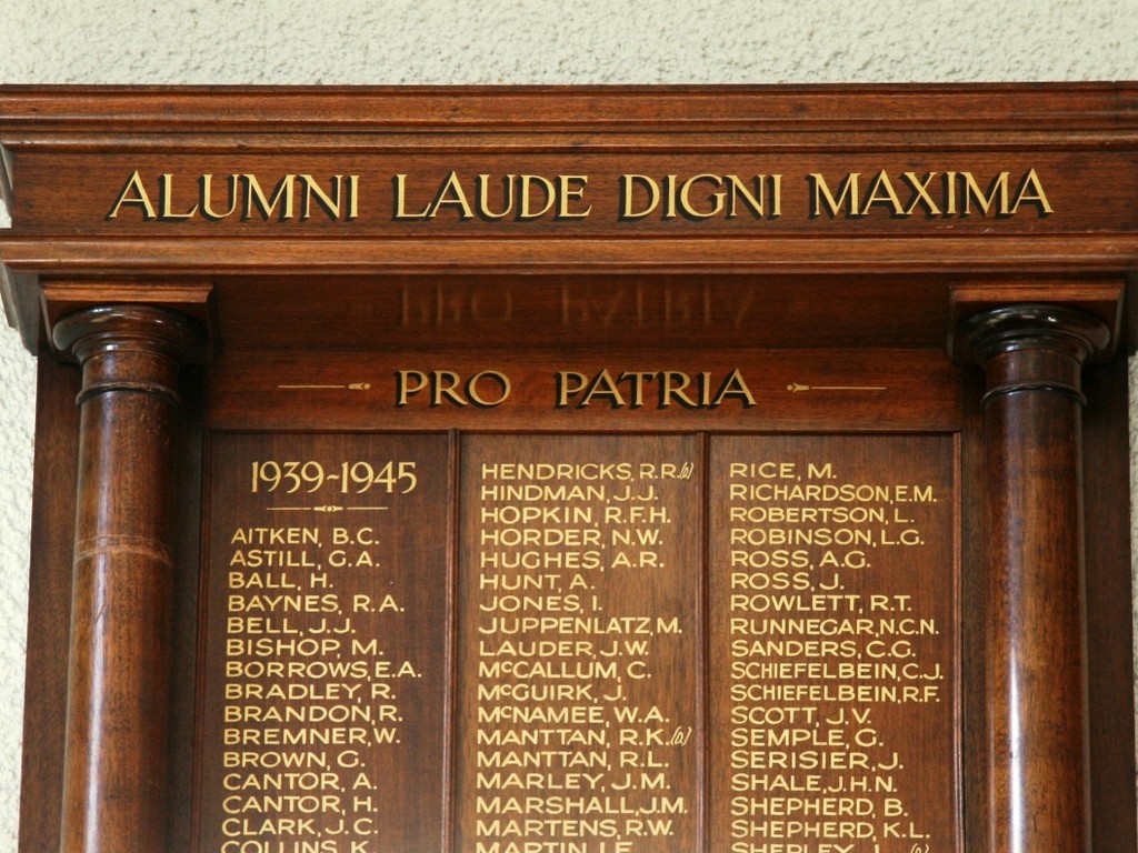 Brisbane State High School 1939–1945 Honour Board