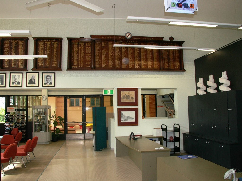 Brisbane State High School Honour Board in the Resource Centre