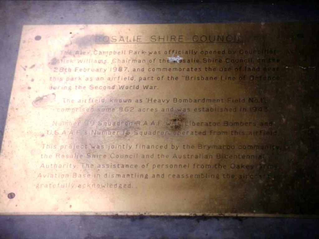 Brymaroo War Memorial - Plaque