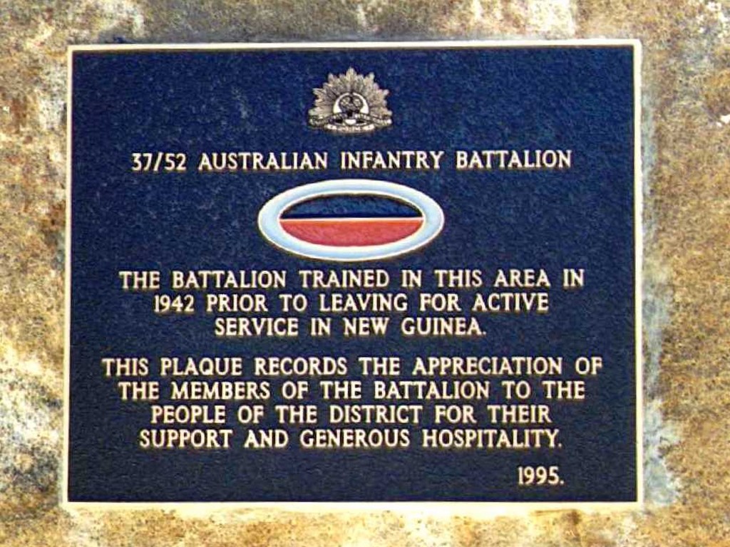 Buderim 37/52 Australian Infantry Battalion Memorial - Plaque