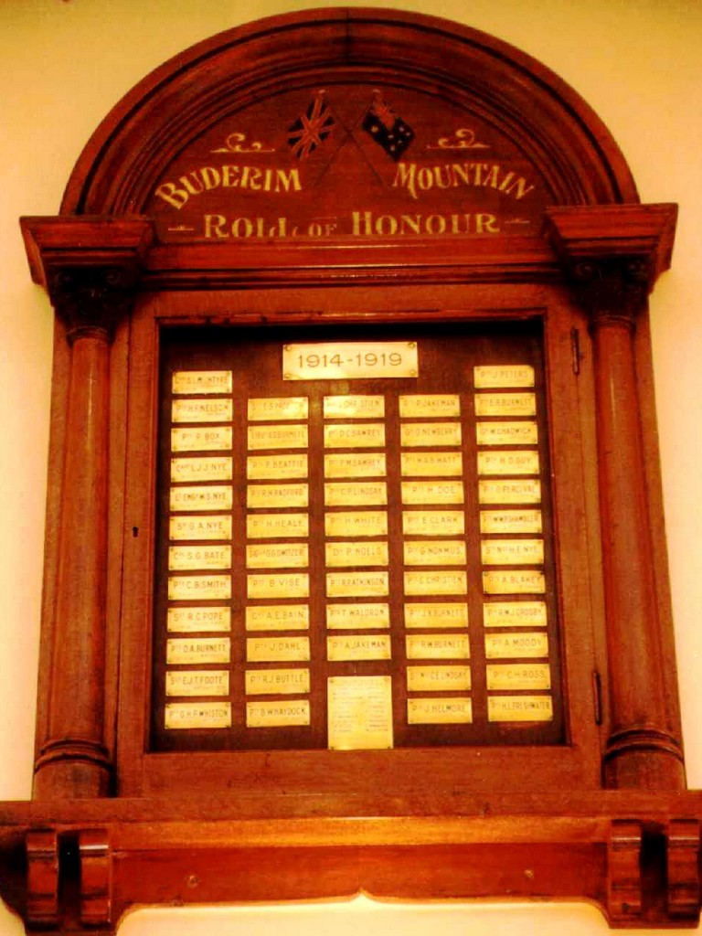 Photo of Buderim Mountain Roll of Honour