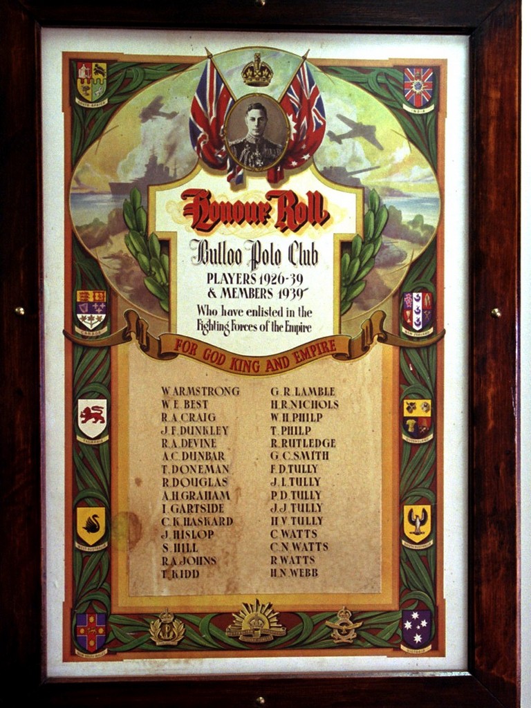 Bulloo Polo Association Honour Board