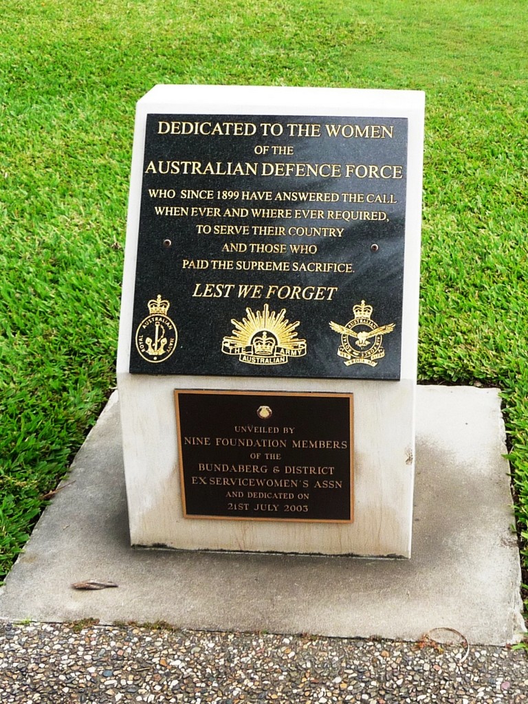 Bundaberg Service Women's Memorial - 2009