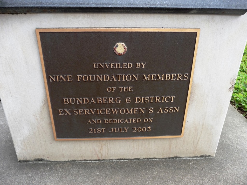 Bundaberg Service Women's Memorial - 2009